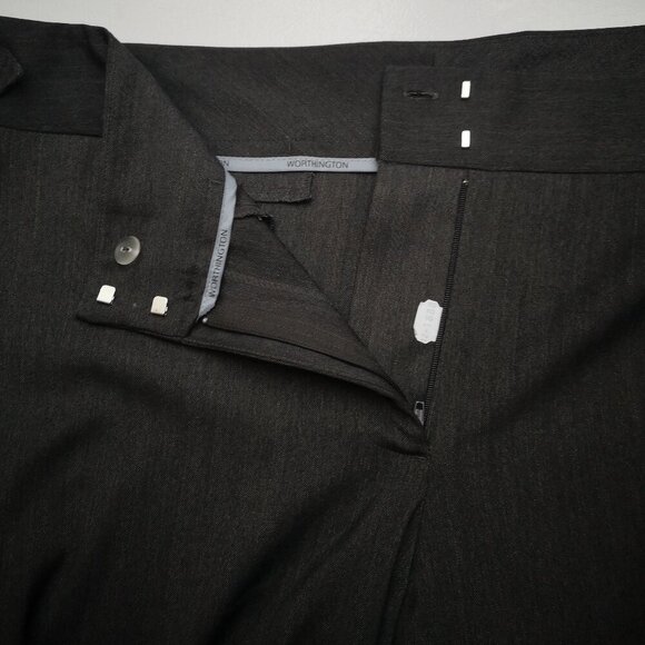 NWT Worthington Ladies Size 18 Dark Grey Modern Fit Straight Legs Crop Pants - Picture 9 of 15